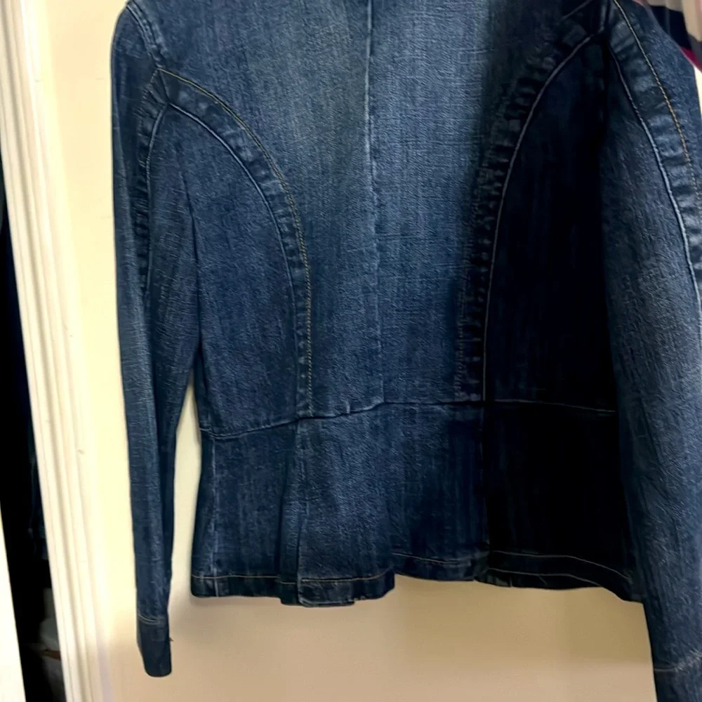 Baccini vintage dark blue denim jacket sizePM - Picture 6 of 7